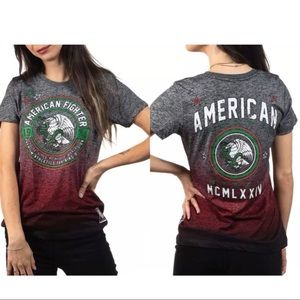 American fighter Women's T-Shirt El Paso Gray Athletic Premium Biker MMA